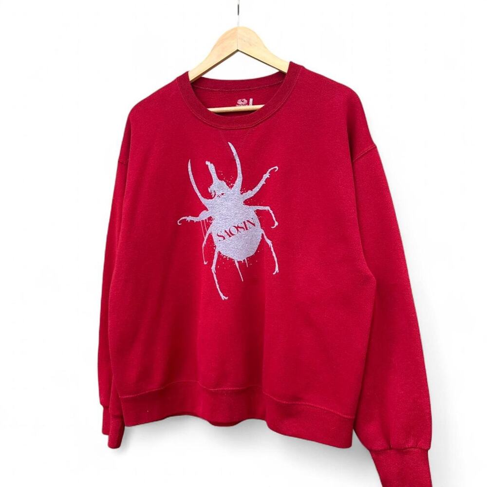 Saosin graphic screen printed on vintage 2000s fruit of the loom sweatshirt